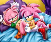 Modern Amy Rose and Classic Amy Rose (Palcomix) from amy rose futa fuaked