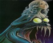 Illustration for Italian horror film &#39;The Bloodstained Lawn&#39; (1973) Artwork by Lee MacLeod from italian cuckold film