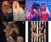 Choose your threesome (beyonce and lady gaga/ariana grande and Nicki Minaj/ Iggy azalea and jennifer lopez/shakira and rihanna) from cardi and nicki minaj nude lesbian fakes jpg