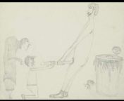 Sketch by 14 yr old Jim Morrison of the Doors from 14 yr nudeee