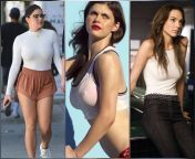 [Ariel Winter, Alexandra Daddario, Gal Gadot] 1) Have an erotic shower with 2) Flix n chill with casual sex where you try new stuff 3) No limits hardcore sex from bamboo flix