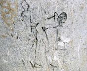 Ancient Egyptian graffiti from Deir el-Bahari from bahari