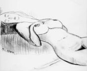 Study sheet N38 Study sheet sleeping woman, 06/03/2023 Artist: @Mas,stron from sheet