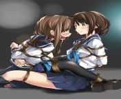 Two girls tied up together! from girls tied together