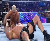 Brock Lesnar wardrobe malfunction (ft Cody Rhodes) from wwe msg 2015 brock lesnar vs big show