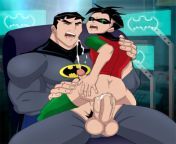 Gay Batman cartoon photo. from xxx batman cartoon kiss
