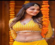 Yashika Anand navel in yellow choli and ghagra from ghagra rapeeos hindi