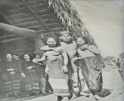 A Montagnard people family in Central Highlands of Vietnam, Dak Lak province Vietnam. 1920-1929 [2201x3000] from vietnam nude phtoshoot mai phương thuy