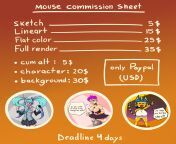 [for hire] Hello! You can call me Mouse and I&#39;m digital artist based in Brazil. I&#39;m specialized in nsfw and I&#39;m opening emergency comissions. I draw furries, FUTA, and almost anything. Feel free to contact me and discuss whichever you want. Pa from sib mouse nuderimamodels