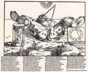 Peter Fltner, Human sun clock, 16th c. . Bizarre print&#92;etching. from indian 16th