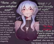 A woman in a dress makes sure you&#39;re well provided for. (Xurae) [Dress] [Formal] [White hair] [Cum] [After sex] [After oral] [Soft femdom] [Female lead] [POV] [Implied sex] [Dialogue] [Blowjob] [Cum on tits] [Cum on clothes] from cum liking sex