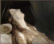 Louise Vernet, wife of the Artist on her death bed, Paul Delaroche, 1845 from 天津西青区约小姐特殊服务123下单咨询網站ym232 com125天津西青区哪里有美丽的小妹）▷天津西青区哪里有x服务联系方式 1845