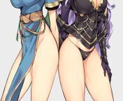 Camilla and Lyn showing off their thighs [Fire Emblem] from fire emblem lyn