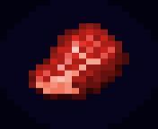I am currently making a texture pack for minecraft here is my meat from minecraft