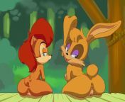 Sally Acorn and Bunnie Rabbot (cm august) from sally angelo and conor coxxx