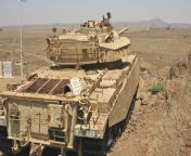 Valley of Tears in the Northern Golan Heights,105mm L7 Sho&#39;t Kal Centurionf of the Israeli 7th Armoured Brigade provides a memorial to the Yom Kippur War of 1973. from shradhha kal nandi