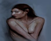 Rose Crowley werewolf transformation. Art by Gryf-Oz, based on a photograph of Rose Crowley. from milky rose　transformation