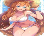 Pecorine ready for the beach from kidnapped for auction
