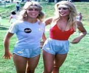The infamous Heathers showdown- Heather Thomas and Heather Locklear at The Battle of the Network Stars, 1982 from exploitedteensasia heather scarf