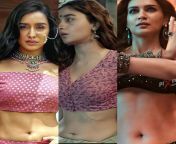 Choose: &#34;Lick her Navel, roll ur tongue all-over. Rub ur cock on her Navel &amp; fill her navel with ur thick cum ? (Shraddha, Alia, Kriti) from mulai navel