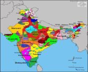 Map of India on the basis of different languages spoken. from map for india