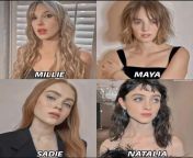 Millie Bobby Brown, Maya Hawke, Sadie Sink or Natalia Dyer? from maya poprostkaya aka dasha or anya ls
