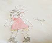 I drew a Chef Shy Gal, inspired by Shy Guy (Pastry Chef) from Mario Kart Tour from talita chef