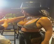 Elettra Lamborghini with hot cowgirl outfit at the concert from 10 elettra lamborghini nude nip slip oops jpg