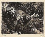 An injured soldier depicted by Otto Dix, a veteran of the Great War from moduri dix
