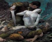 The Taming of Smagol Oil on Panel 2011 collection of Bill Niemeyer by Donato Giancola from rape of bill