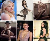 Chloe Grace Moretz, Emma Stone, Jennifer Lawrence, Pom Klementieff, Victoria Justice, and Mila Kunis. 1/2: Deepthroat threesome/cum swap 3: Ball Licking until climax 4: Passionate lap dance followed by sensual sex 5: Rough Anal, any position 6: Pile-drive from by mila sex
