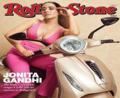 Jonita Gandhi exposing her milky cleavage from jonita gandhi porn