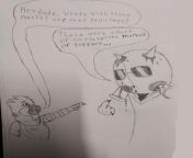 I drew this a while back, it&#39;s a short yet awkward conversation between Coby and MAG Agent Torture from Madness Combat from coby