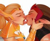 She-ra and Catra sharing a very sexy kiss (Vero) [She-ra and The Princesses of Power] from nepali boli ra chikai