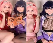 Hinata and Sakura from Naruto by Purple Bitch and Sia Siberia from porn reislin and sia siberia footjob