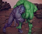 Thanos fighting Hulk. Computer modelled art a fan from Ghana sent me?? from ghana leaks she