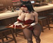While all the other girls worked hard worshipping the well-hung women that wandered into their bar; Ahri got to enjoy the &#39;easy&#39; job. All she had to do was run over when she was called and catch as much cum as she could in her bowl. (CLBlisse) from bar clan dance sex enjoy