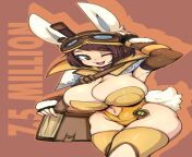 handler in her new bunny outfit [monster hunter] (slugbox) from rule34 monster