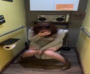 public bathroom pee and wipe from voyeur ebony pee
