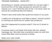 Is there another serial cat killer in Blaine? from serial shaking nude in
