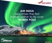 Air India Flight has become the first Indian commercial airlines to fly over the North Pole. from pasenger sex air hostes flight sex vidio