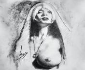 mixed pencil and graphite nude portrait, by me (Roma) from www xxx dmn hindi me roma