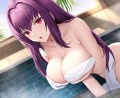 Scatharch in Bath Towel [ Fate grand order] from desi cute in bath towel