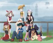 Ash and his girls are taking a little break. from pokemon ash and mom sex
