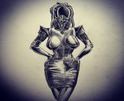 Sexy Robot Gal I drew. (An Empire of Mankind sex robot from the ChangedStars scifi ttrpg setting) from sex gal talk 12