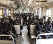 Members of the Indian NSG en route to a CT exercise by train in Mumbai. [1080x709] from indian bhabi sex picallu maid in mumbai romance