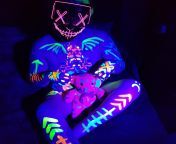 Very drunk UV paint shoot. Full shoot on my onlyfans page. Link in comments from notaestheticallyhannah onlyfans