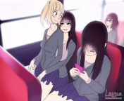 Nessie x Alison in the Bus (Lewdua) from in clothes bus