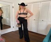 Elle Fanning wearing a Cowboy hat and a sheer top! from cumonprintedpics fanning fakes a