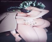 Fubuki and Tatsumaki [One Punch Man] (Aequd) from kp tatsumaki one punch man getting fucked in all holes creampied and drenched in cum